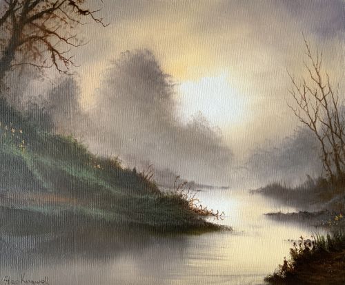 Top of the Lake 1 OIL ON CANVAS PANEL