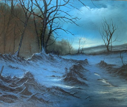 Winter Landscape UNFRAMED CANVAS PANEL 